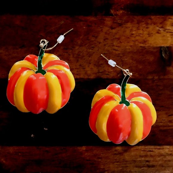 Pumpkin Earrings Dangle Hooks Thanksgiving New Fall Jewelry Festival Har… - Picture 10 of 12